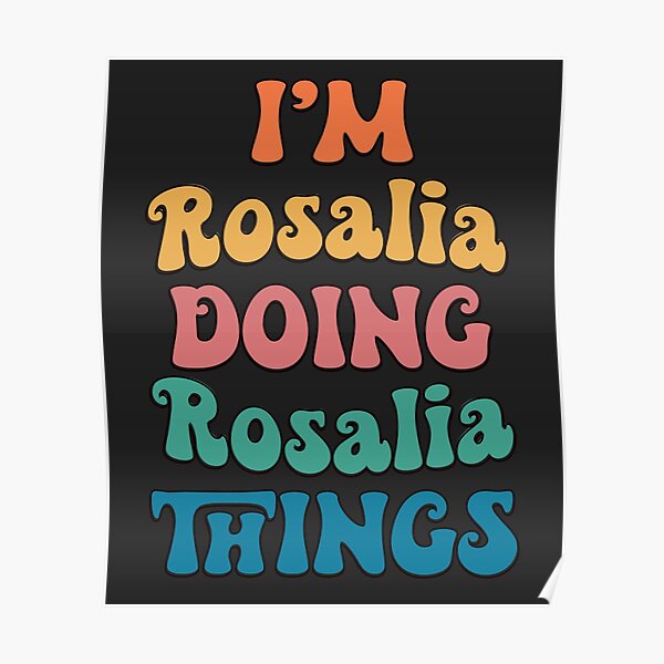 Rosalia Funny Retro First Name Poster RB2510 product Offical rosalia Merch