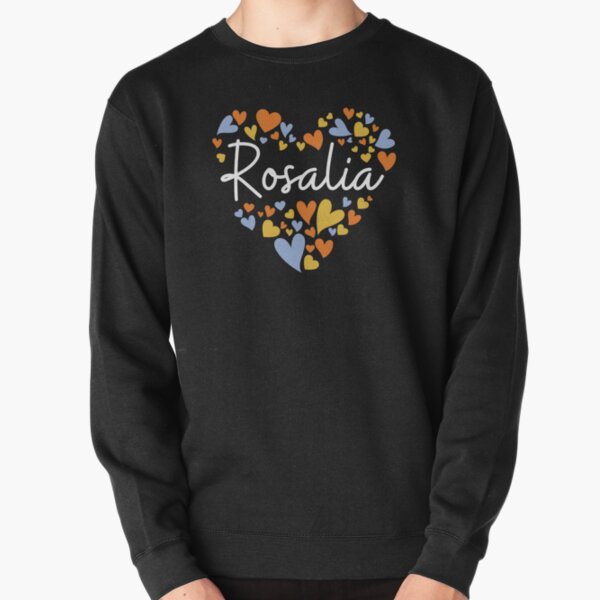 Rosalia, yellow and light blue ane orange hearts Pullover Sweatshirt RB2510 product Offical rosalia Merch